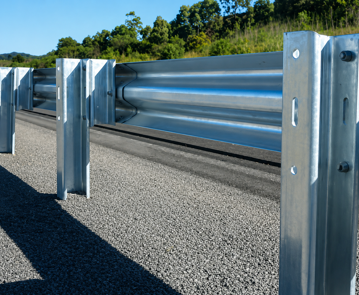 W Beam Crash Barrier